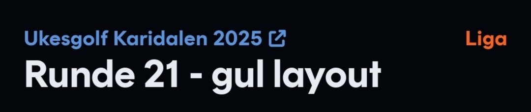 Runde 21 og KM til helgen